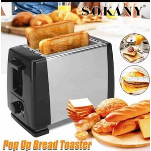 2-Slice Pop-Up Bread Toaster – Compact Electric Toaster with Adjustable Browning Control