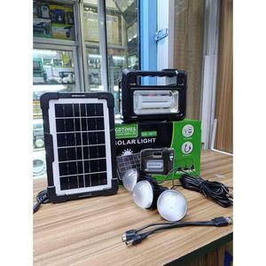 Solar Lighting Kit with 3 Bulbs, Mobile Charging
