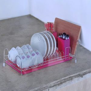High Quality Low Dishrack for Kitchen Countertop – Durable Stainless Steel Dish Rack with Drip Tray, Space Saving Design, Easy to Clean, Perfect for Plates, Cups, and Utensils
