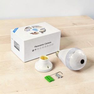 Built-in Microphone Loud Speaker Audio Panoramic 1080P Wireless Security Light Bulb Camera