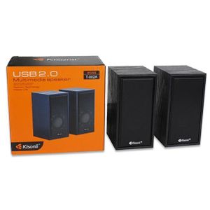 Kisonli 2-in-1 USB 2.0 Multimedia Laptop & Computer Speakers