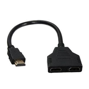 HDMI Male 1 To 2 Female Splitter Adapter Cable