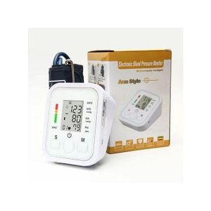 Electronic Digital Arm BP Blood Pressure Monitor Machine Heartbeat Pulse Meter Test Sphygmomanometer + USB cable