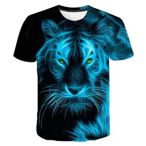 Forest Animal Tiger 3d Graphic Men's T-Shirt Fashion Casual Street