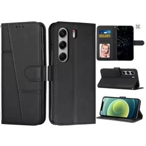 Tecno Camon 40 Pro Case Flip Black Magnetic Wallet Book Leather Heavy Protective Phone Case/ cover