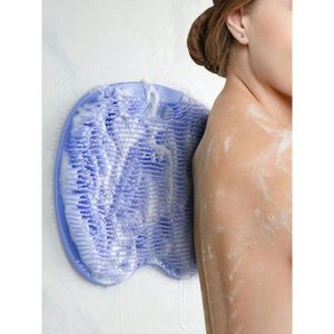 1pc Silicon Slouchy Bathing Brush Massaging & Cleaning Back, With Suction Cup For Attaching To
