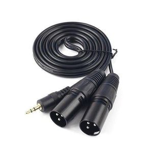Classic 3.5mm Mini Jack Stereo TRS To Dual XLR 3 Pin Male Plug Y Splitter Interconnect Cable 3 Metres