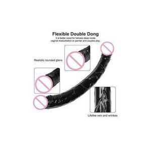 18 Inches Double Sided Long Dildo Crystal Jellies Realistic Extra Plus Dong Dual Penetration Anal Plug Adult Sex Toy for Women Couple