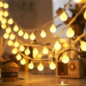 6m 40pcs LED Crystal String Light Bulbs, Indoor/Outdoor Waterproof String Lights bubble 1.7cm ball light string constantly on with flashing & , Battery power Tree Decorations Waterproof Willow Branch Lights Fairy Remote Controlled