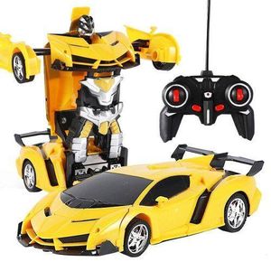Children's deformed remote control car, racing car model toys, car r-obot toys