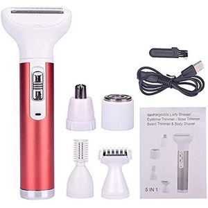 Electric Shaver 5 in 1 ABS Portable USB Rechargeable Women Shaver Painless Shaver for Face and Body