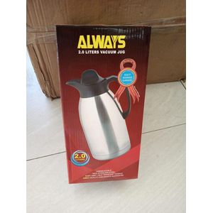 Always 2L Stainless Steel Insulated Unbreakable Vacuum Jug For Hot/Cold Beverages 