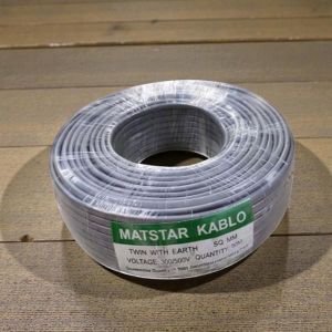 Mat Star 1.5MM 90 Metres Super Quality Flame Retardant Twin With Earth Flat Electrical Wiring Cable