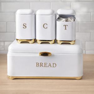 15L Bread Bin with 3 Canisters  Spacious 15L bread bin 