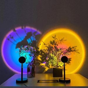 LED Sunset Projection Lamp Night Light With Fade Mode For Home Decor