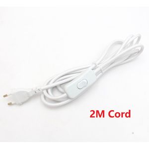 220V AC Power Cord With European Plug Inline Switch Textile