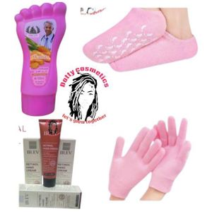 IREV Foot Care Cream  tree city carrot + original  Retinol Hand Cream + Silicone  Moisturizing Gel Socks+Silicone  Spa Gloves Set