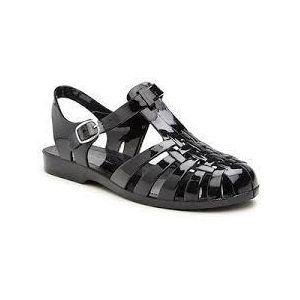 Black Plastic Sandals
