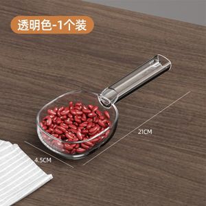 3-Piece Acrylic Measuring Scoop Set – Clear Long-Handle Scoops with Measurement Markings