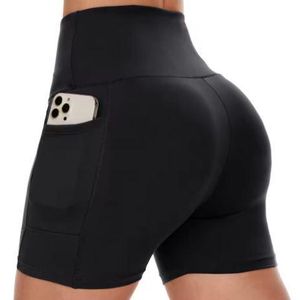 Women’s Black High-Waist Biker Shorts with Pockets – Yoga, Gym & Cycling