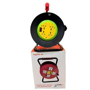 50M 2.5MM Power Cable Reel,Electrical Extension Cord, Heavy Duty, Outdoor & Indoor Waterproof, Aluminum Wire Copper Plated,Industrial & Workshop Extension