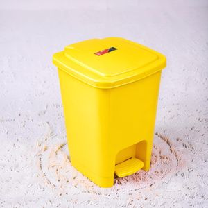 	30L Yellow Hard Plastic Standard Liner Compatible Step Pedal Waste Garbage Dust Bin 