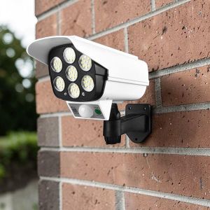 Inbuilt Battery Solar Powered Motion Activated Bright LEDs Dummy Fake Cctv Camera Motion Sensor Solar Light