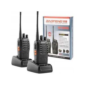 BF-888S Upto 5km Portable Radio Calls Walkie Talkies-2 Pieces With Earphones
