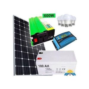 Solarmax Solar Fullkit 150w Solar Panel + 100AH Battery + 600w Inverter + 10 Amp Controller + 4 Bulbs+ Free 10M Cables