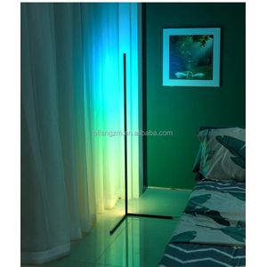 Corner Floor Lamp, Smart Adjust RGB LED Lights With  Music Sync