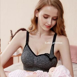 Fashion 3 Pcs Wirefree Nursing Clothing Cotton Breastfeeding Bra For Pregnant  Women