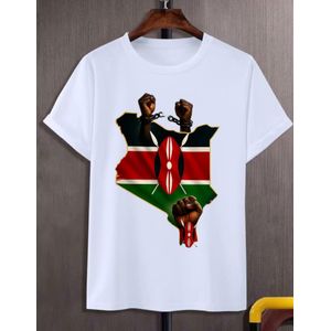 T SHIRTS HOUSE KENYA white T Shirt_kenya flaged