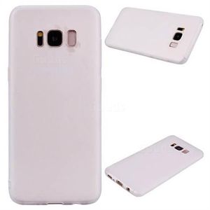 Soft Silicone Slim Fit Cover Anti-Scratch Shockproof Case for Samsung Galaxy S8 - Beige Nude