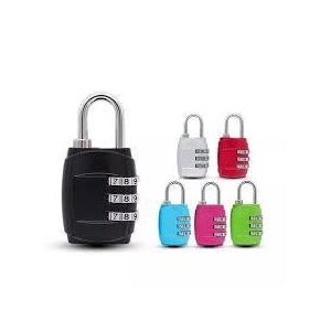 Heavy-Duty 3-Digit Combination Padlock – Security Code Lock for Suitcase, Luggage, Travel Bag, Gym Locker, and School Locker – Weatherproof Anti-Theft Metal Password Lock
