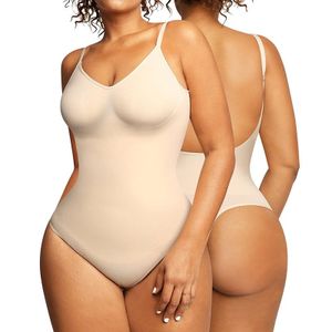 Low Back Bodysuit For Women Tummy Control Shapewear Seamless