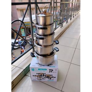 JP Jamesport JP Premium Quality Stainless Steel Cookware Sets Pot Sufuria With Glass Lids 