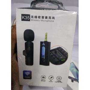 K35 Professional Camera Wireless Lavalier Microphone for Clear Voice Recording