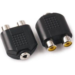3.5mm Female to 2 RCA Female Converter