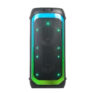 Aiwa  Party Speaker 140W X10 Bluetooth, Dual 6.5” Bass, LED Lights, Mic Input, USB/FM, Remote-Black