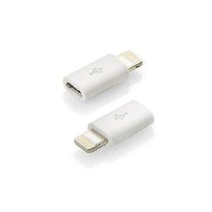 Adapter to Micro-USB Female for Apple iPhone 5, 6, 7 - White