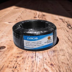 Evin 2.5mm Single Core Solid Stable Performance Low Resistance Flame Retardant Electrical Wiring Cable 