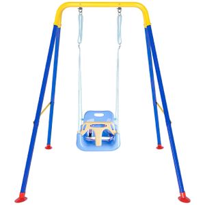 Kids Indoor Swing with Safety Belt – Heavy-Duty Steel Frame