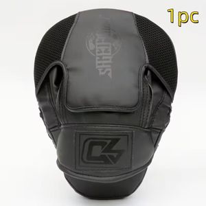 Professional Curved Boxing Focus Mitt - Shock Absorbing Punch Pad for MMA & Muay Thai Training, Black