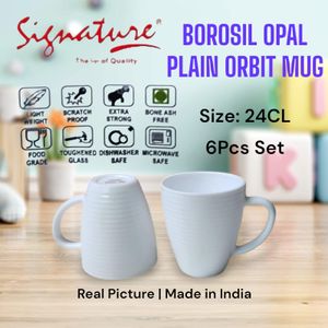 Borosil Opal Plain Orbit Mug is