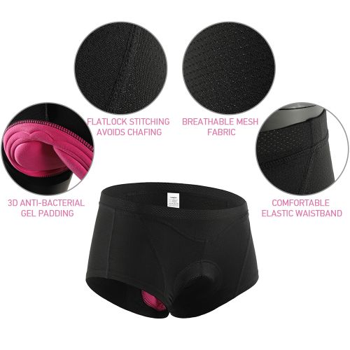 Lixada Women Bike Underwear 3D Padded Bicycle Briefs MTB @ Best Price  Online