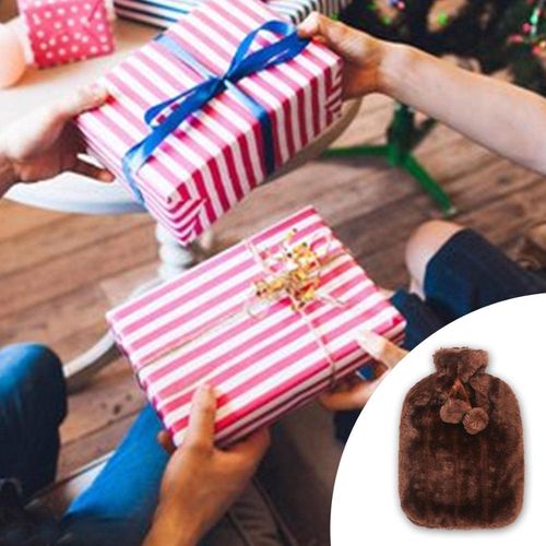 product_image_name-Generic-Hot Water Bottle with Soft Faux Plush Cover for Heat Therapy-3
