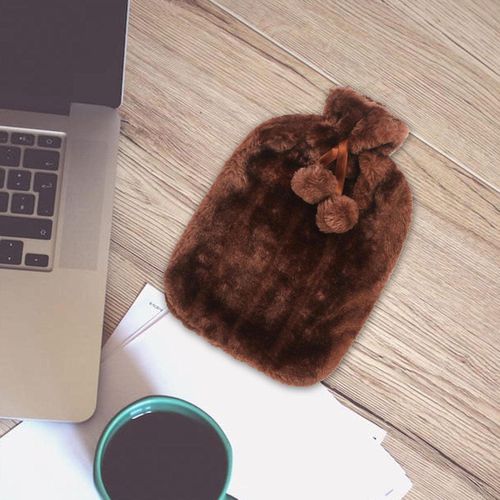 product_image_name-Generic-Hot Water Bottle with Soft Faux Plush Cover for Heat Therapy-4