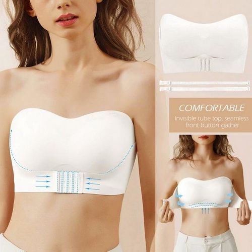 Bandeau Bra Strapless Brassiere Seamless Push Up Bralette Non