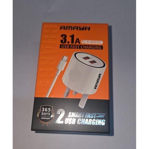 product_image_name-Amaya-Micro USB Type B Fast Charger – 2A Wall Charger With USB Cable For Android Phones – UK Plug-2