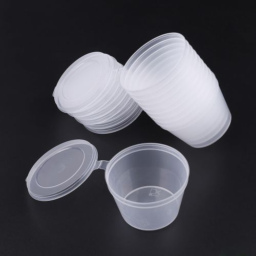 50Pcs Disposable Takeaway Sauce Cup Containers Food Box with